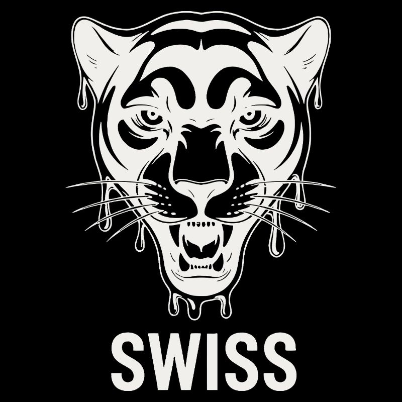 Dripping Tiger Head Swiss Style