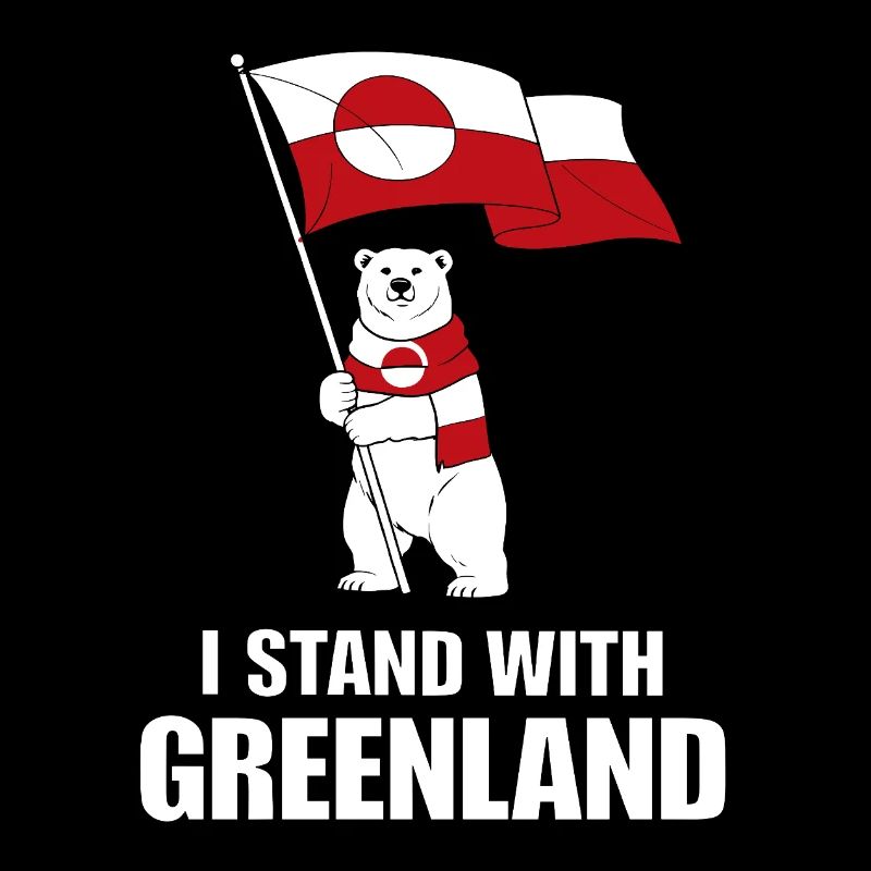 Greenland Support: Bear and Flag