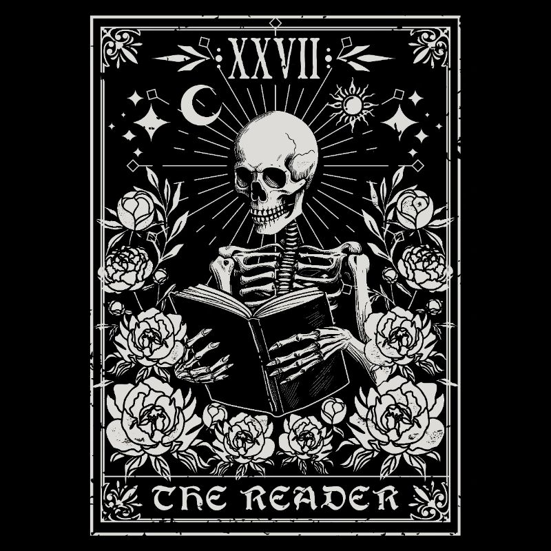 The Reader Tarot – Gotische Skelett zwischen Blumen