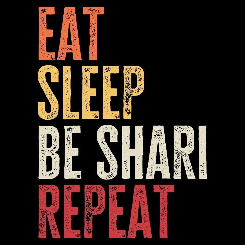 Mange, dors, sois Shari, répète le nom rétro
