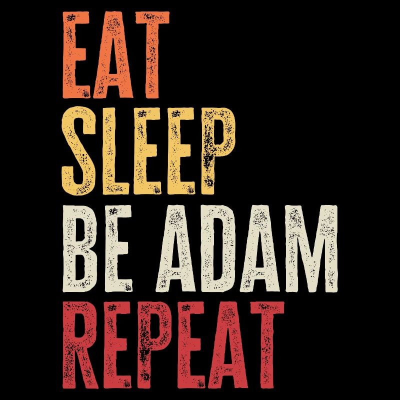 Mange, dors, sois Adam, répète Nom rétro
