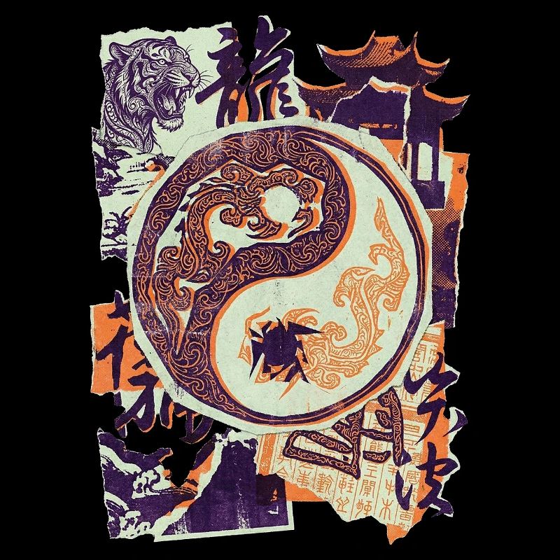 Yin Und Yang Chinesisch Tiger