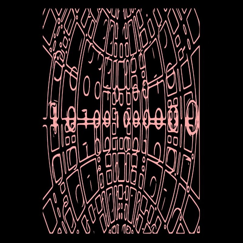 Code binaire Abstrait (rose)