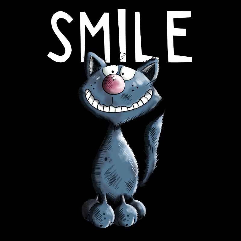 Drôle Chat dessin animé - Cadeau