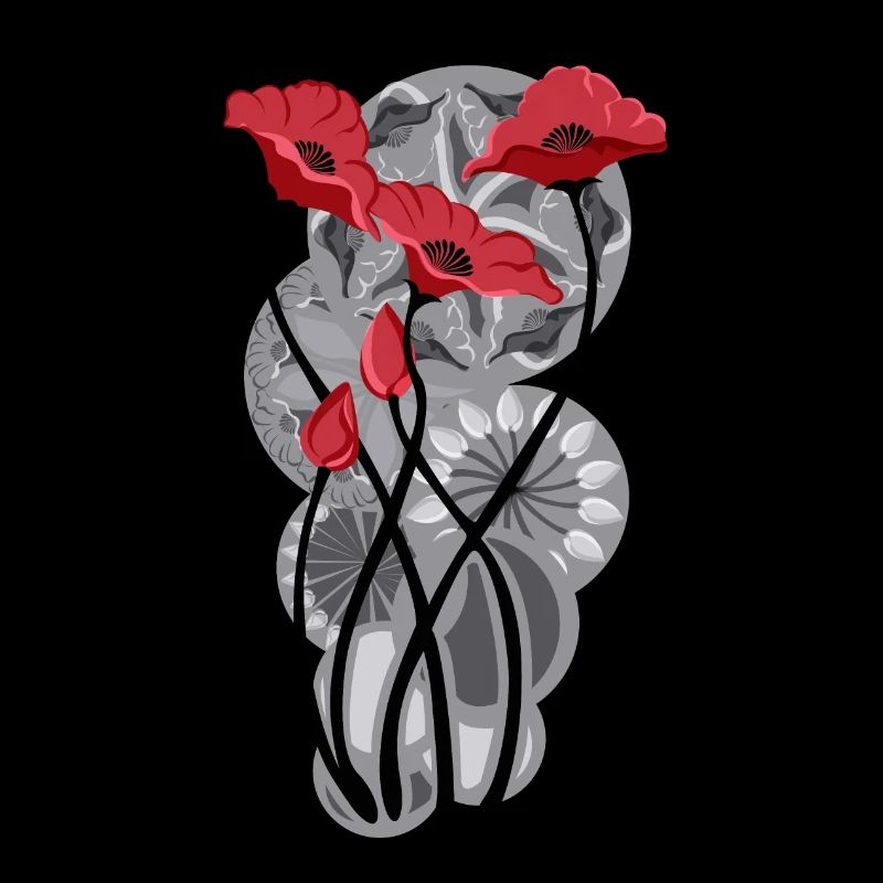Schmetterlingsmohn Tattoo