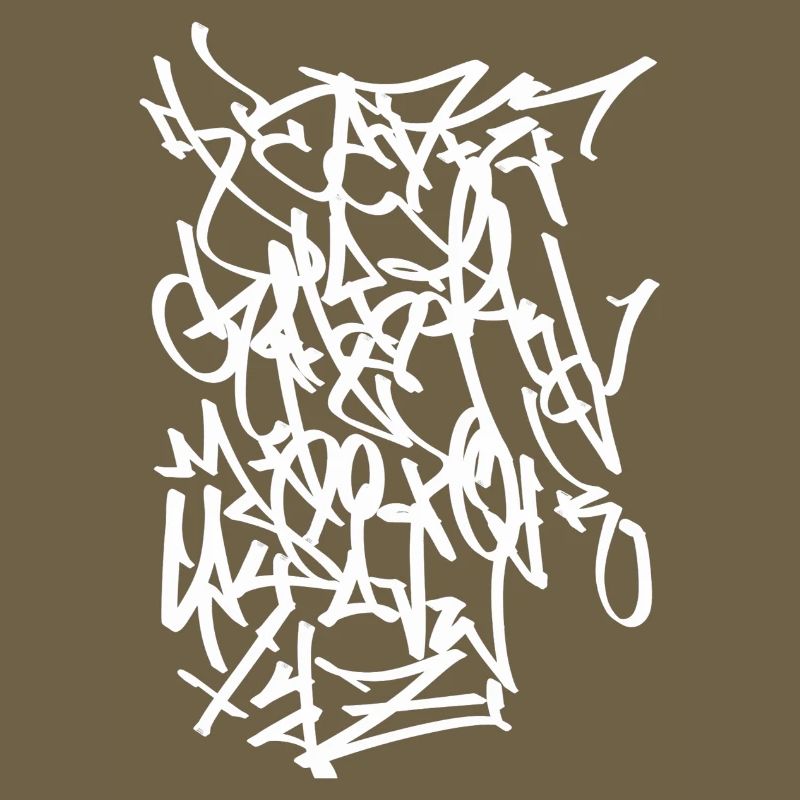 Alphabet 2 Graffiti Tag Handstyle white