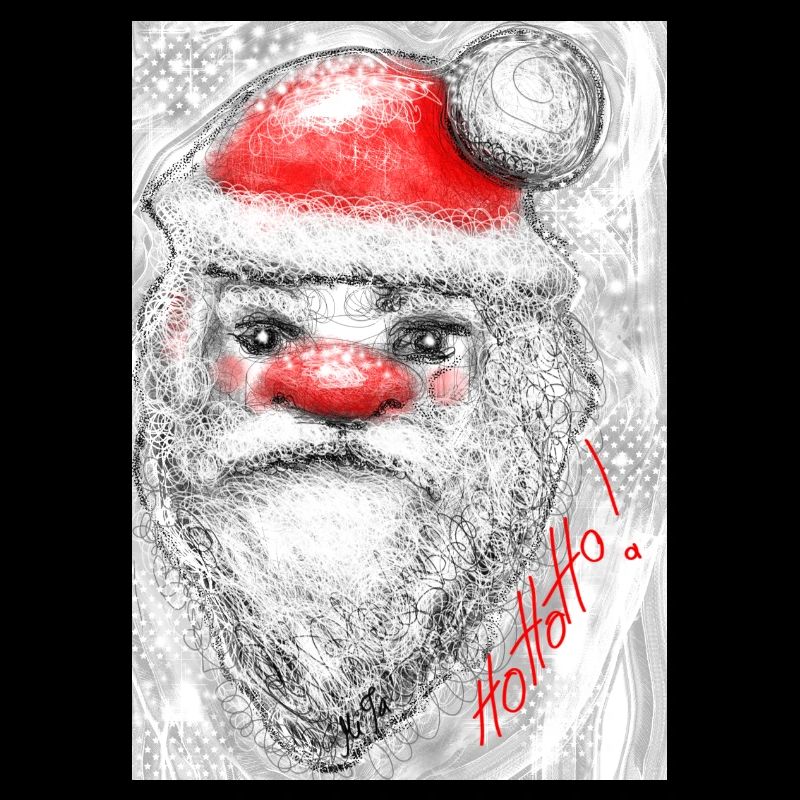 Lustiger Weihnachtsmann mit roter Nase