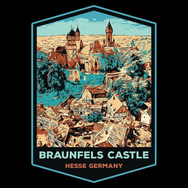 Illustration Schloss Braunfels, Deutschland