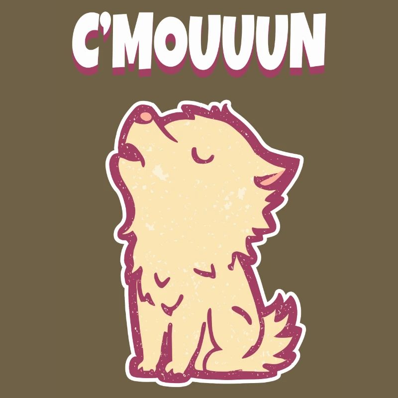 C'MON heulender Wolf Motivation