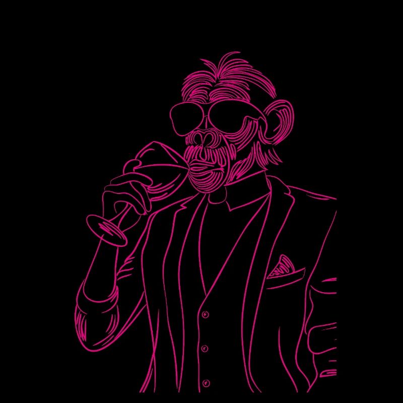 Affe Wein Glas