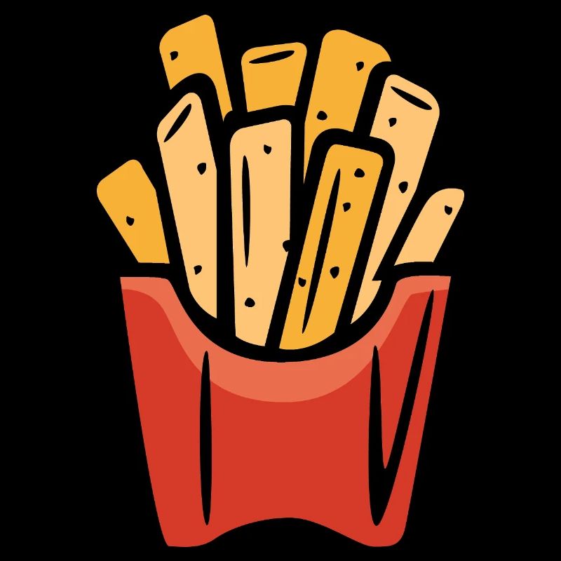 Illustration de frites – Design amusant de restauration rapide