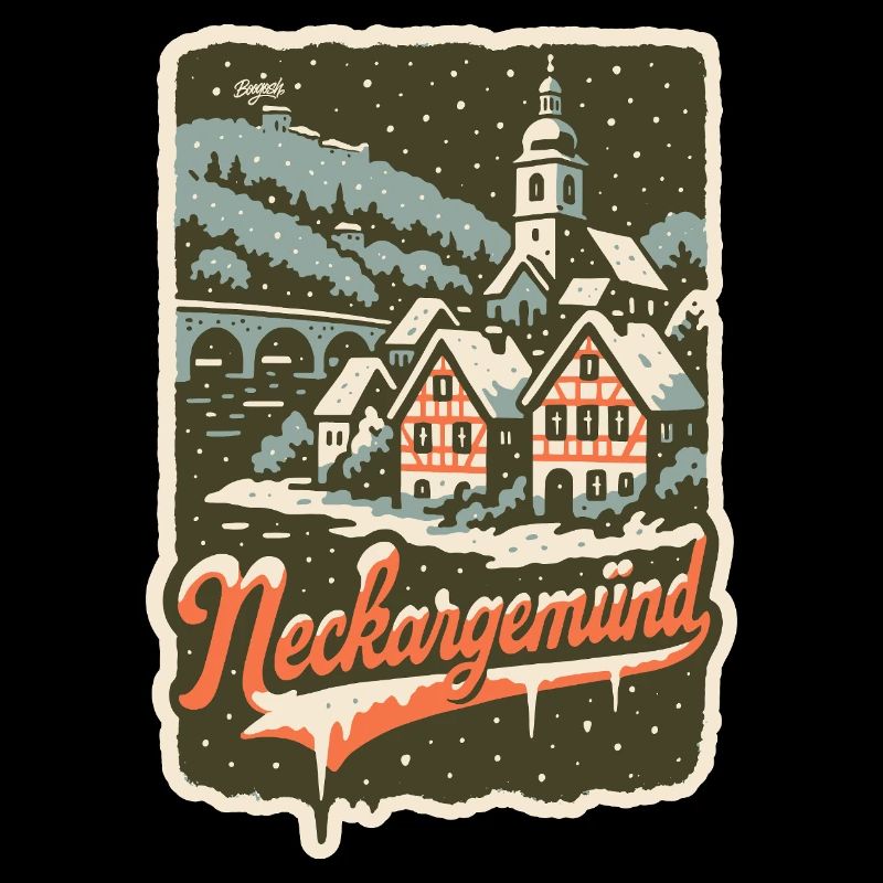 Panorama hivernal de Neckargemünd