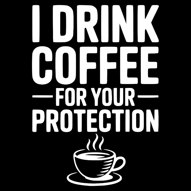 Je bois du café pour votre protection