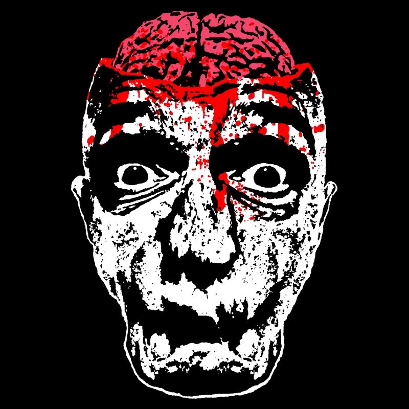 Visage de zombie ensanglanté