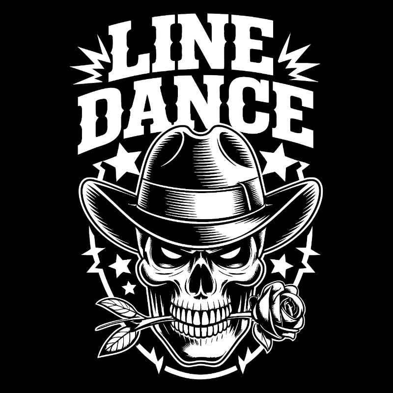 Line Dance Schädel Cowboy