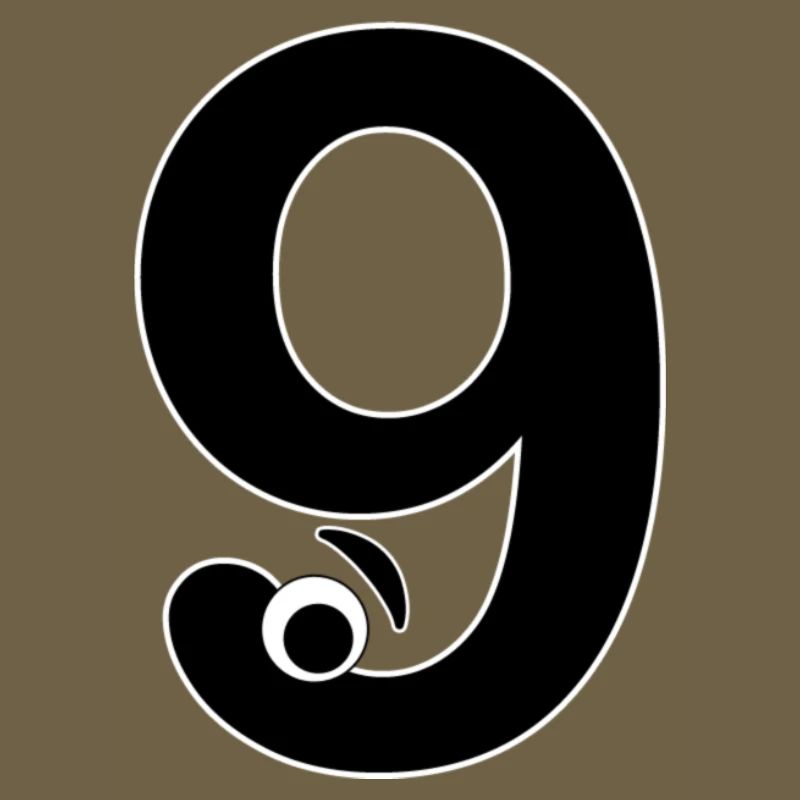 Number Nine 9 Kids Birthday Learning Math