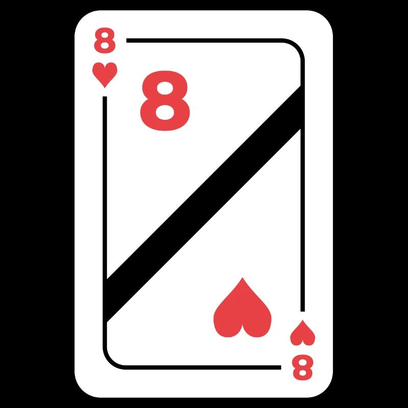Heart Eight Playing Card Poker Card