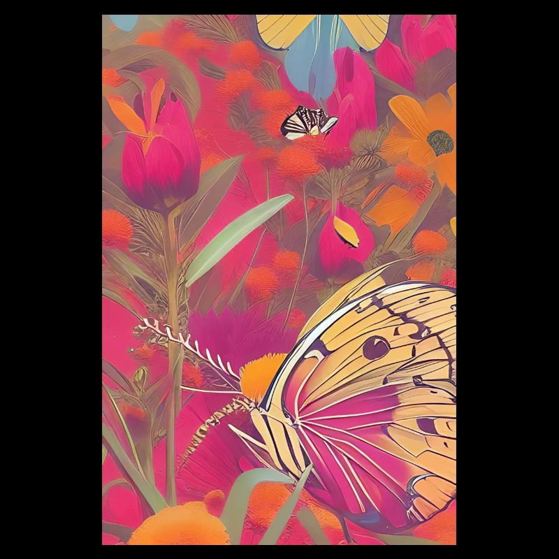 Blumen und Schmetterling