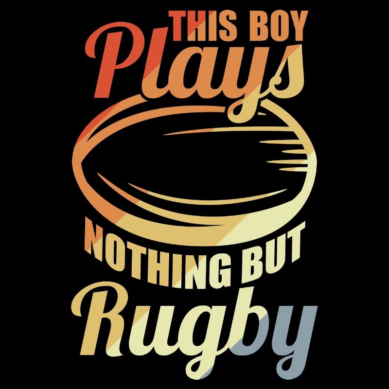Junge der Rugby spielt