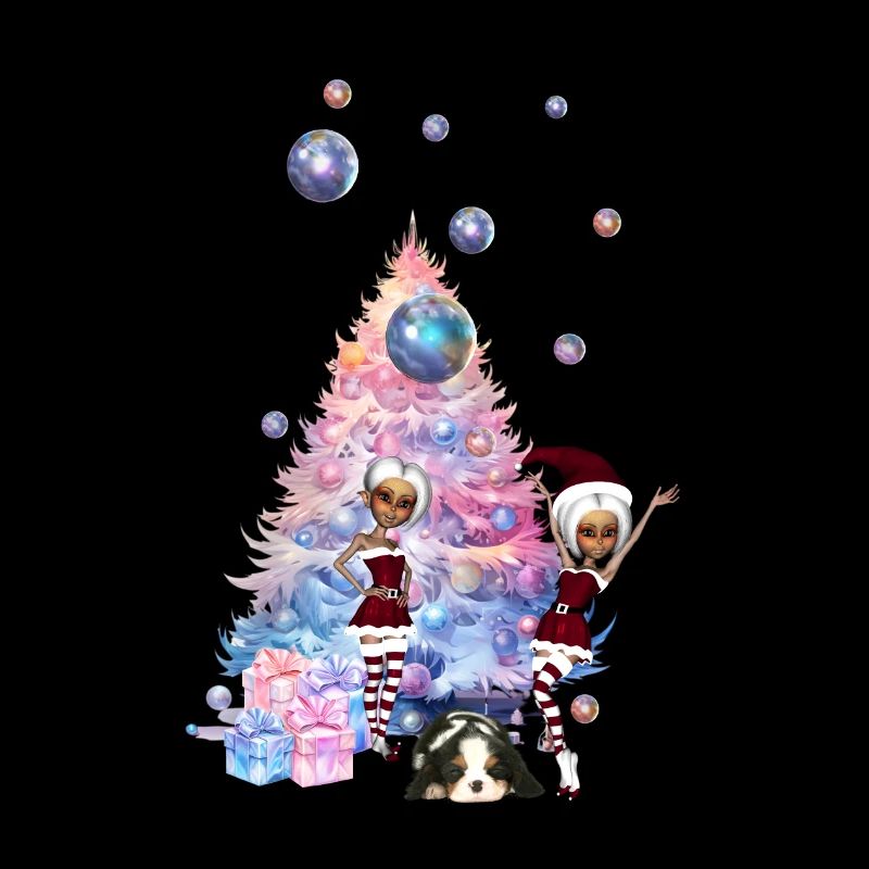 Des lutins mignons célèbrent la saison de Noël