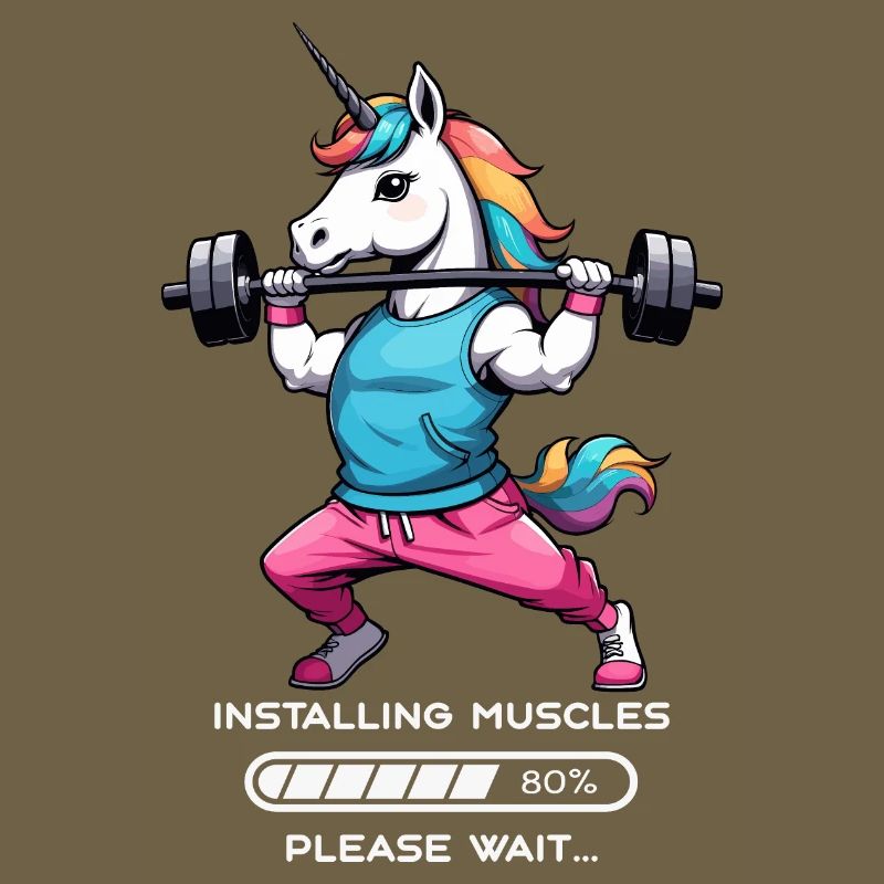 Bodybuilder Einhorn
