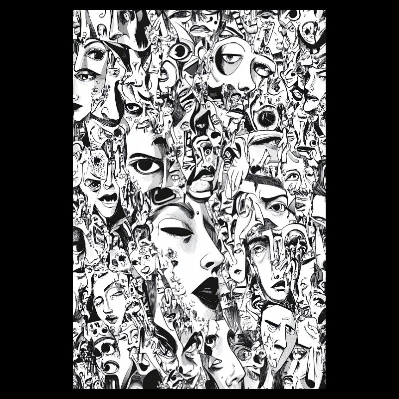 Mosaïque de masques : Carousel facial