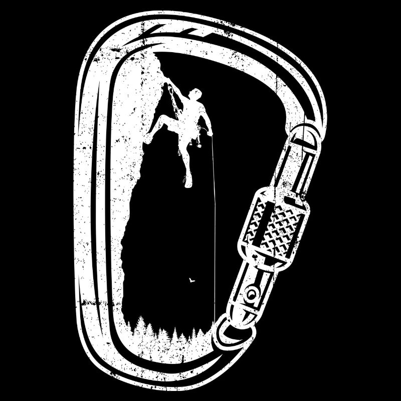 Climber Silhouette in Carabiner
