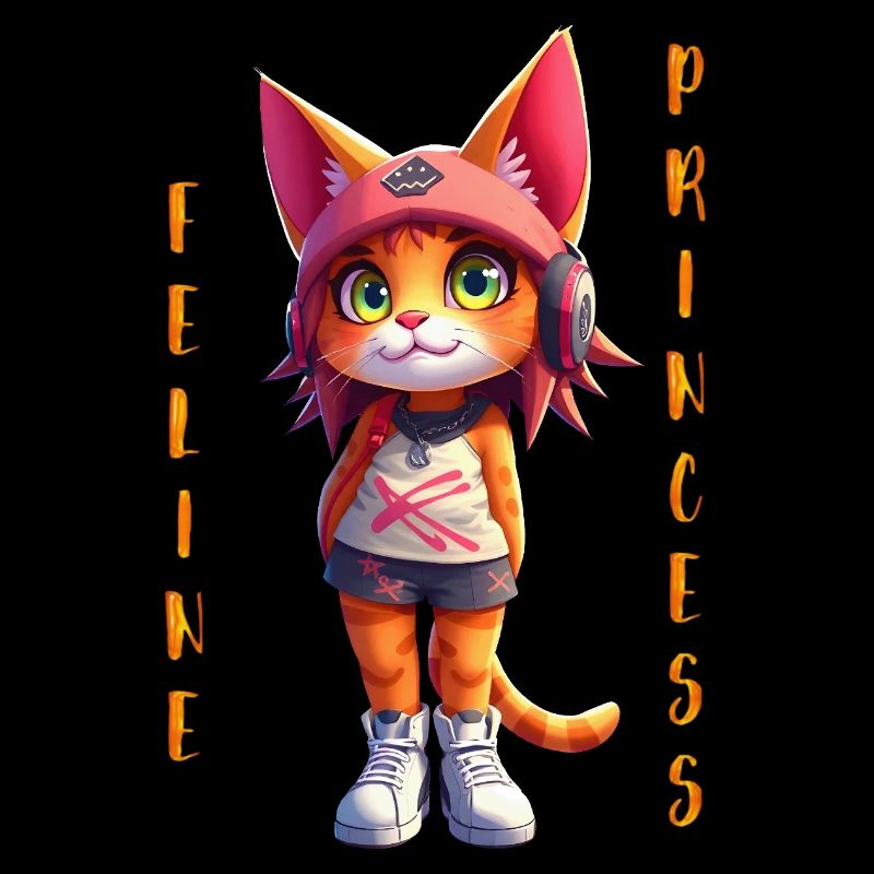 Feline Princess-Chatte Stylée Look Urbain et Girly