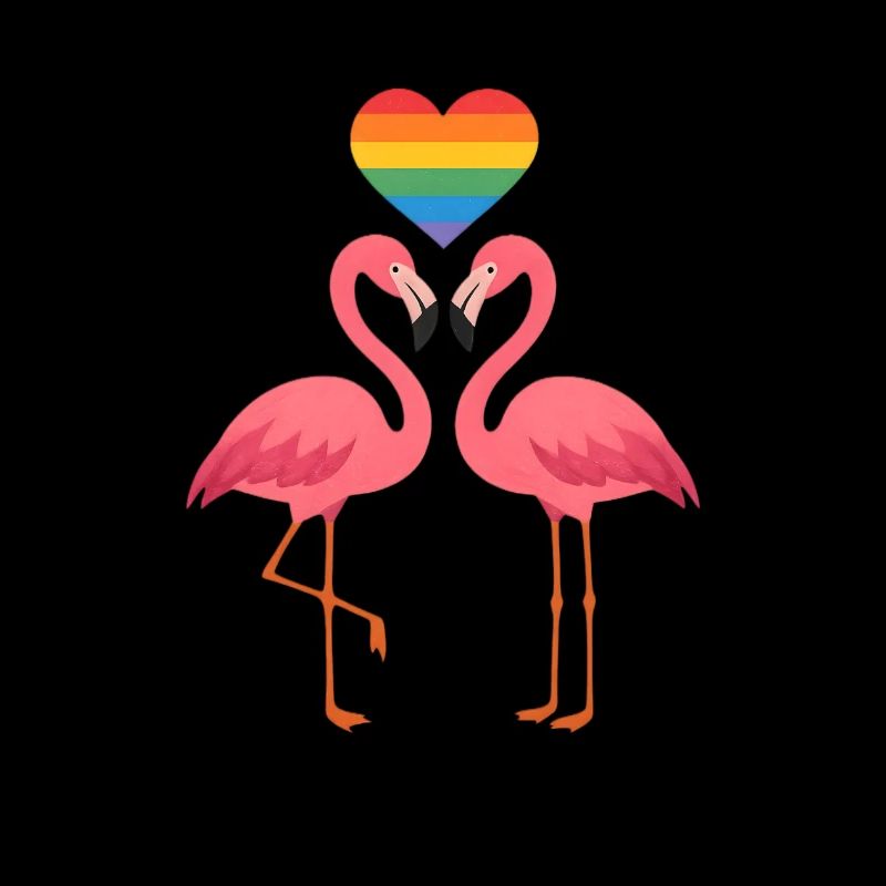 Flamingo Love – Pride Herz Edition