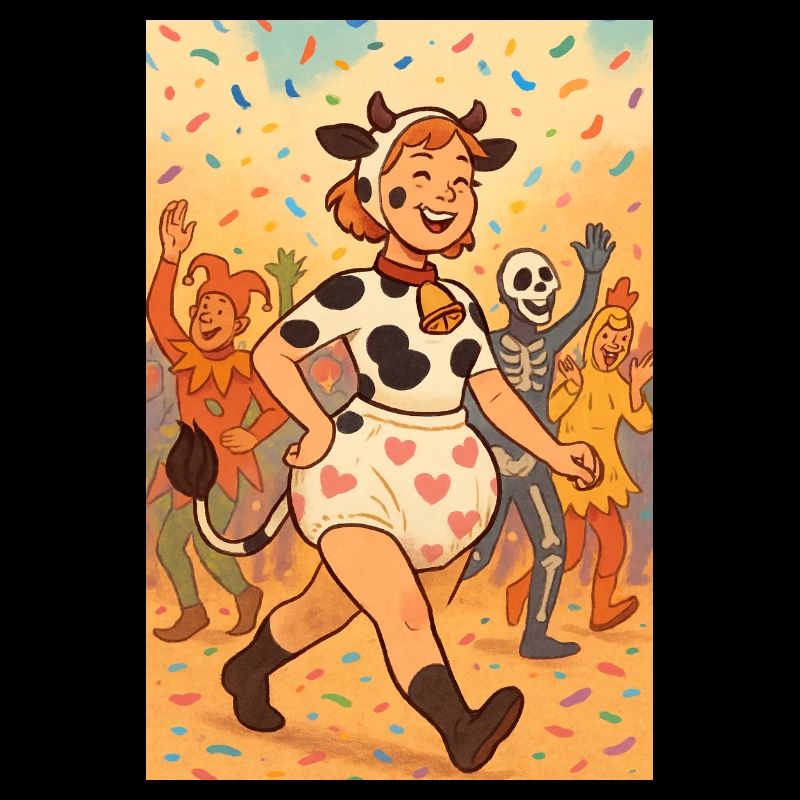 Robe de vache de fête d’Halloween