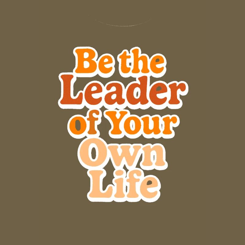 Inspirational leadership text design