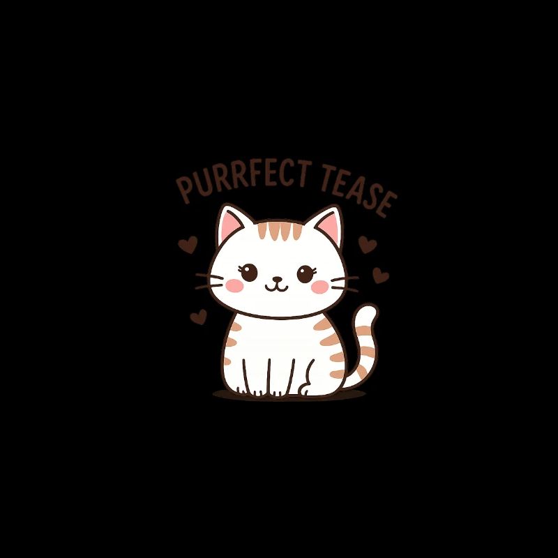 Niedlicher Katzen-Tease-Slogan