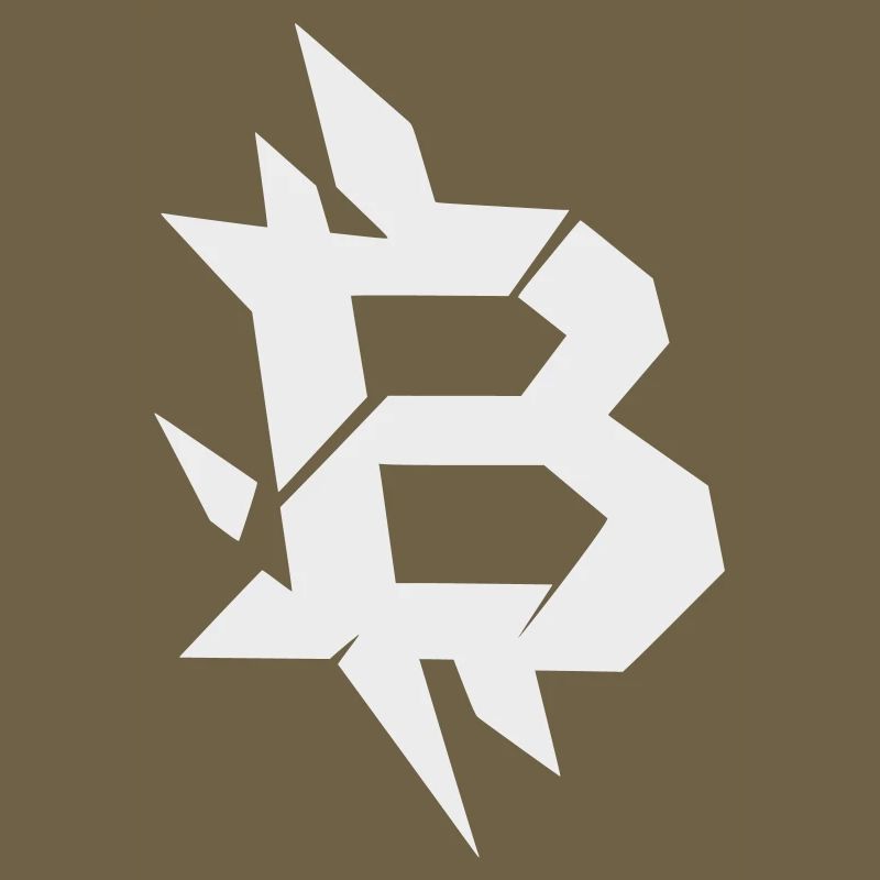 Bitcoin B kantiges Design