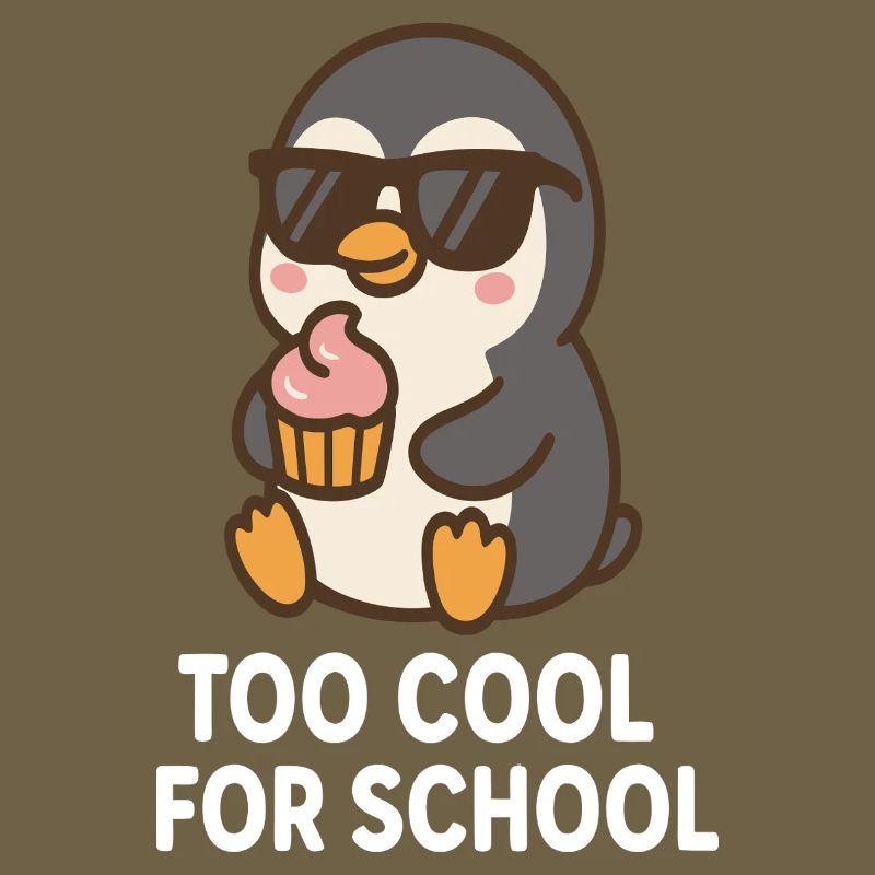 Kampf den Schulstress Pinguin Design