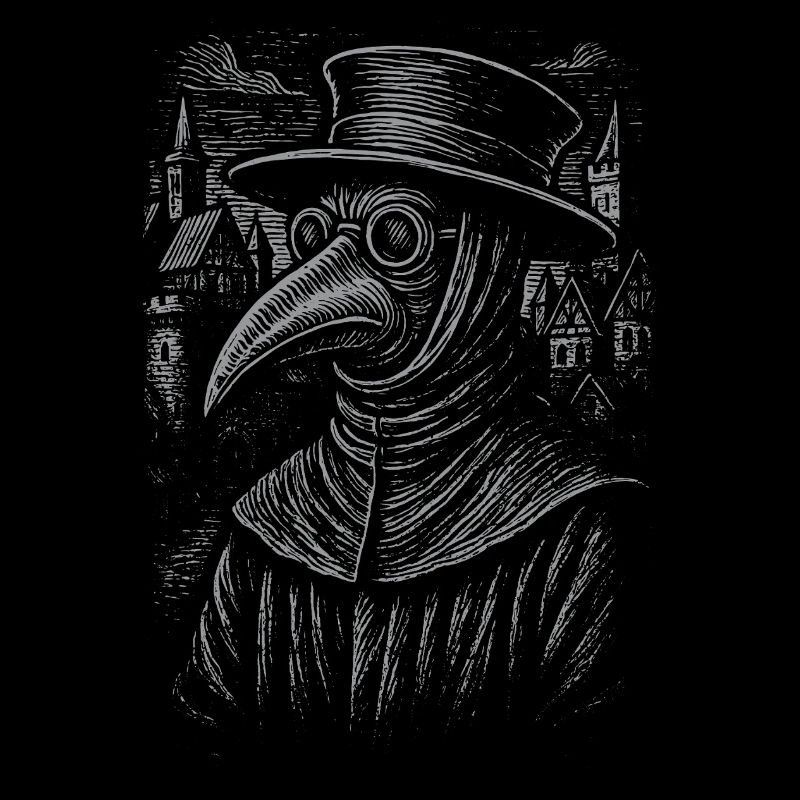 Conception de portrait de médecin de la peste mystique