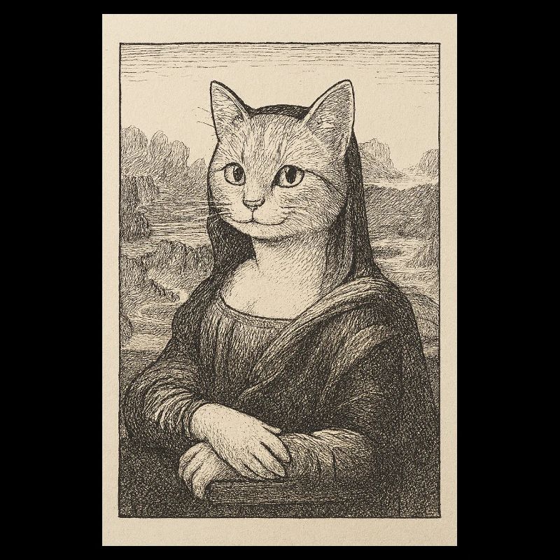 Portrait de chat dans le style artistique