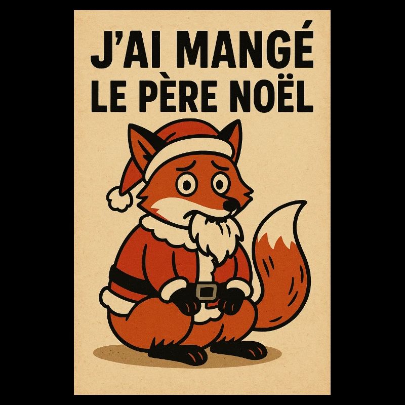 Festlicher Weihnachtsfuchs im Weihnachtsmann Kostüm