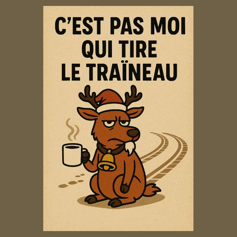Renard blasé au café de Noël