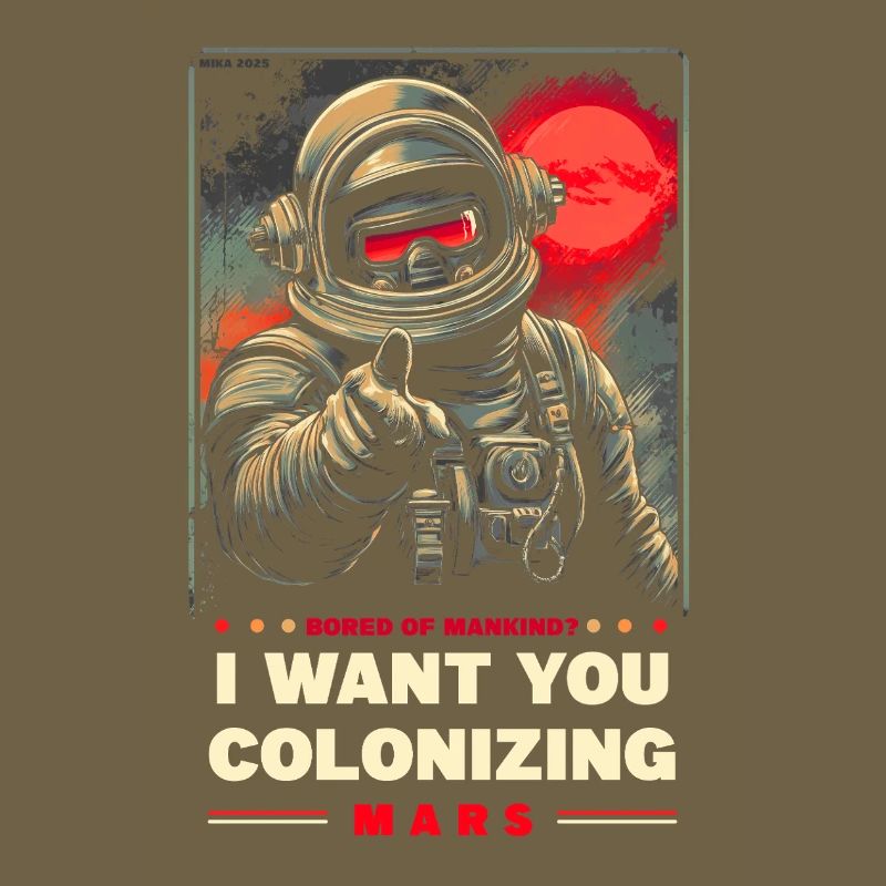 Affiche promotionnelle sur la colonisation de Mars
