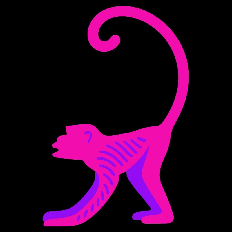 Singe rose fluo
