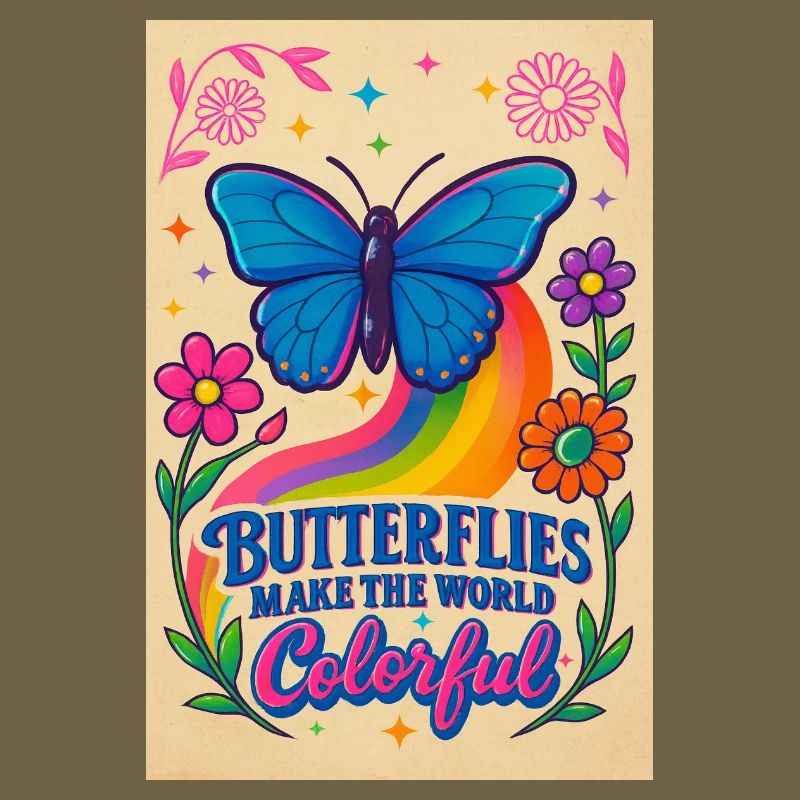 Papillon Couleur Monde Motif