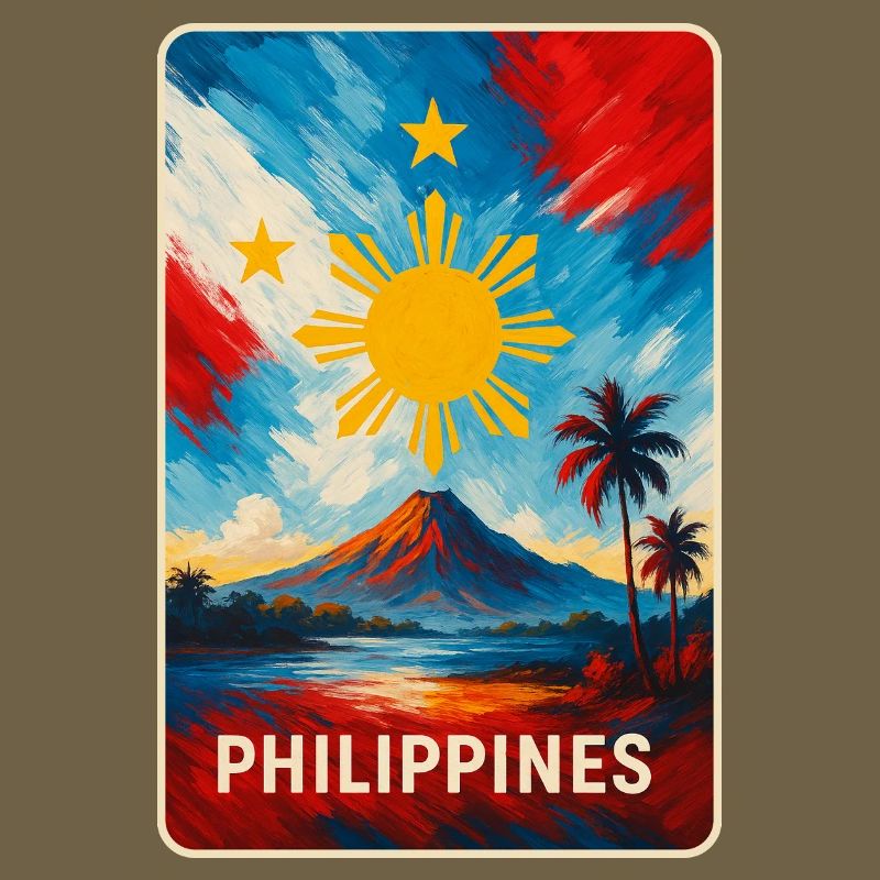 Philippinen Flaggen Design