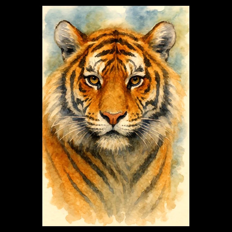 Aquarell Tiger Porträt