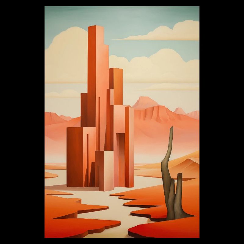 Illustration einer Wüstenlandschaft