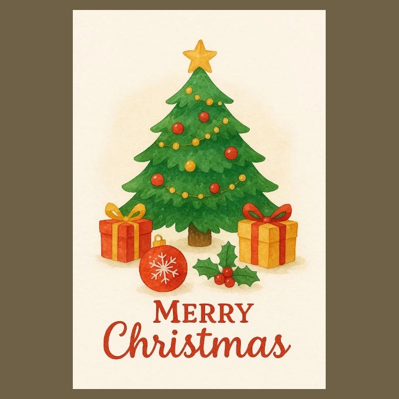 Weihnachtsbaum mit Geschenken