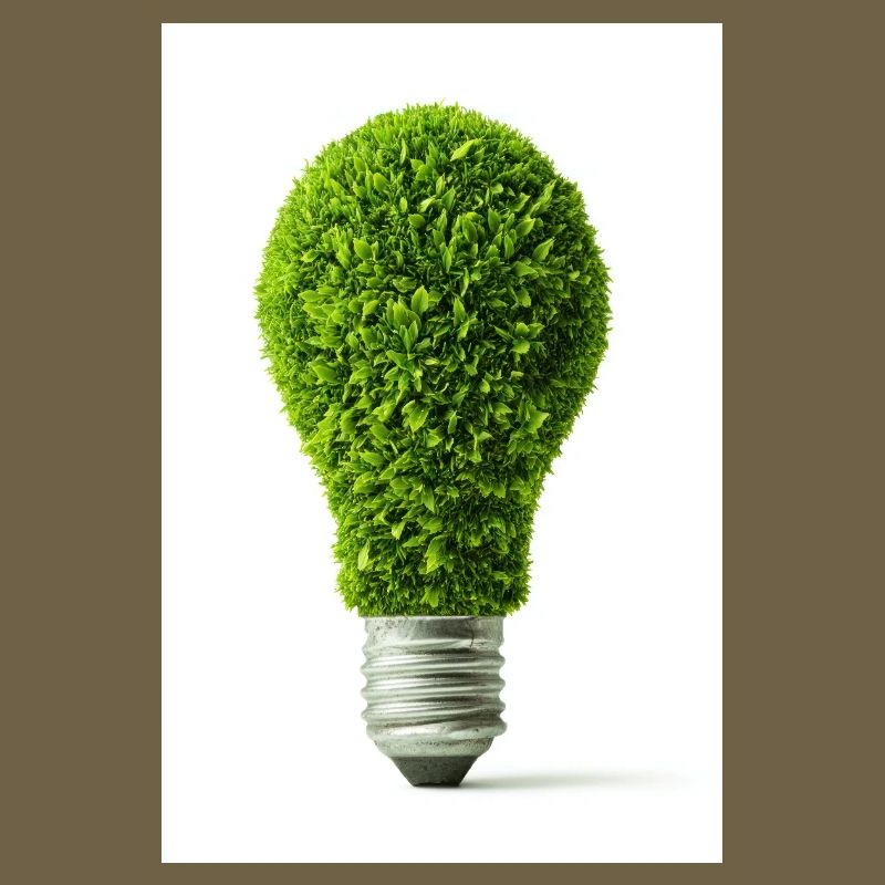 Leafy Glow Light Bulb Design