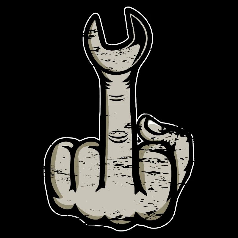 Middle Finger Stinky Finger Wrench Design