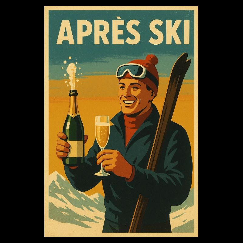 Après Ski Vintage Feier Poster