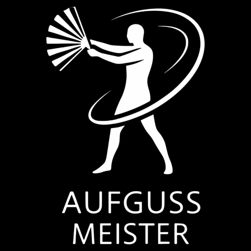 Sauna Aufguss Meister Fächer Piktogramm Minimalist