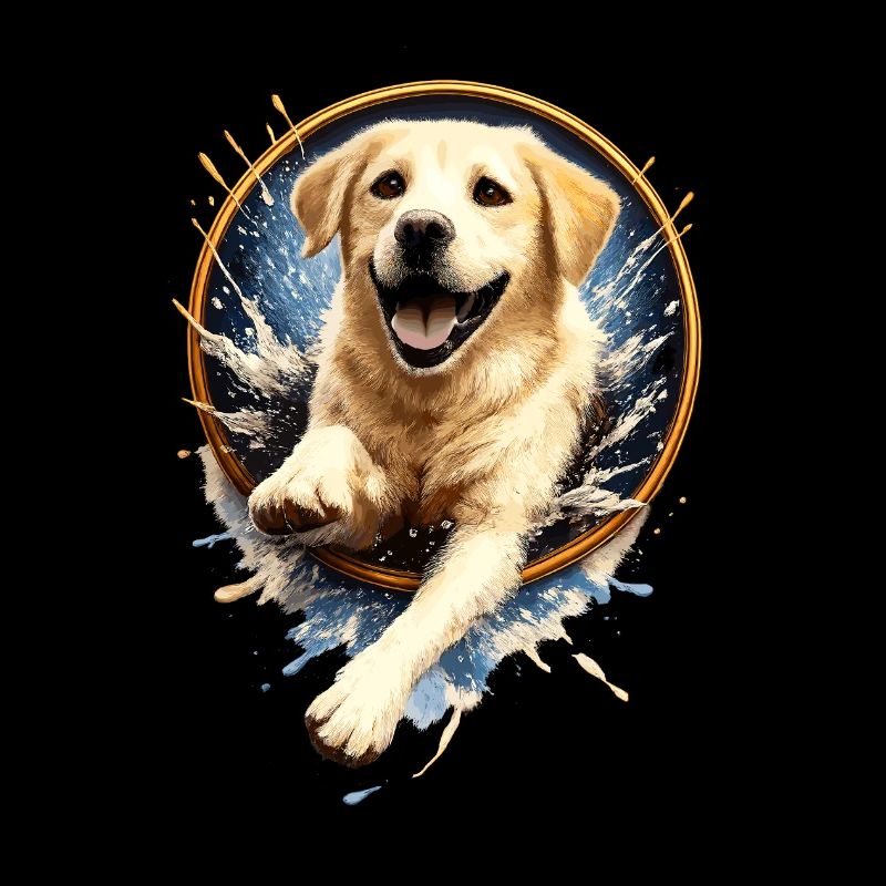 Spritziger Golden Retriever Sprungring